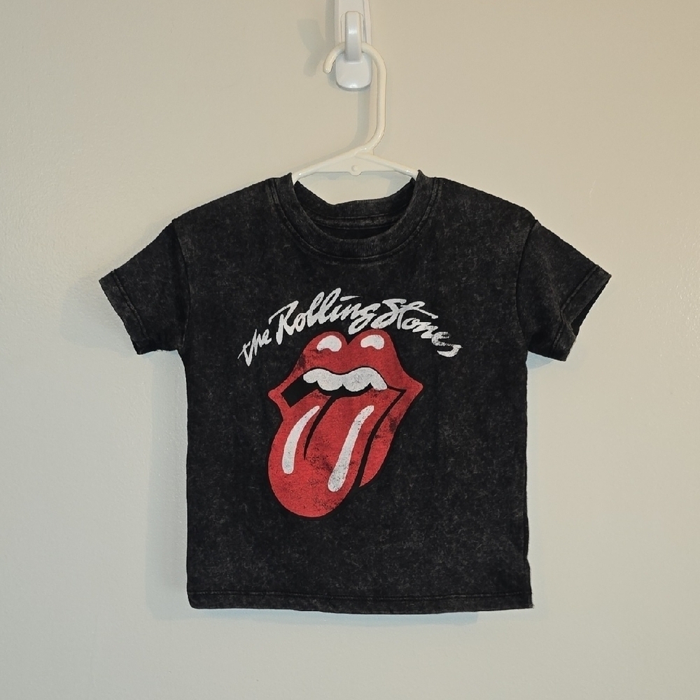 The Rolling Stones Kids Tee - Black with Red Logo LOT-M